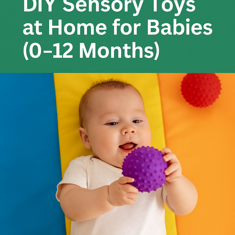DIY sensory toys at home for babies 0 to 12 months by ZaminoToys