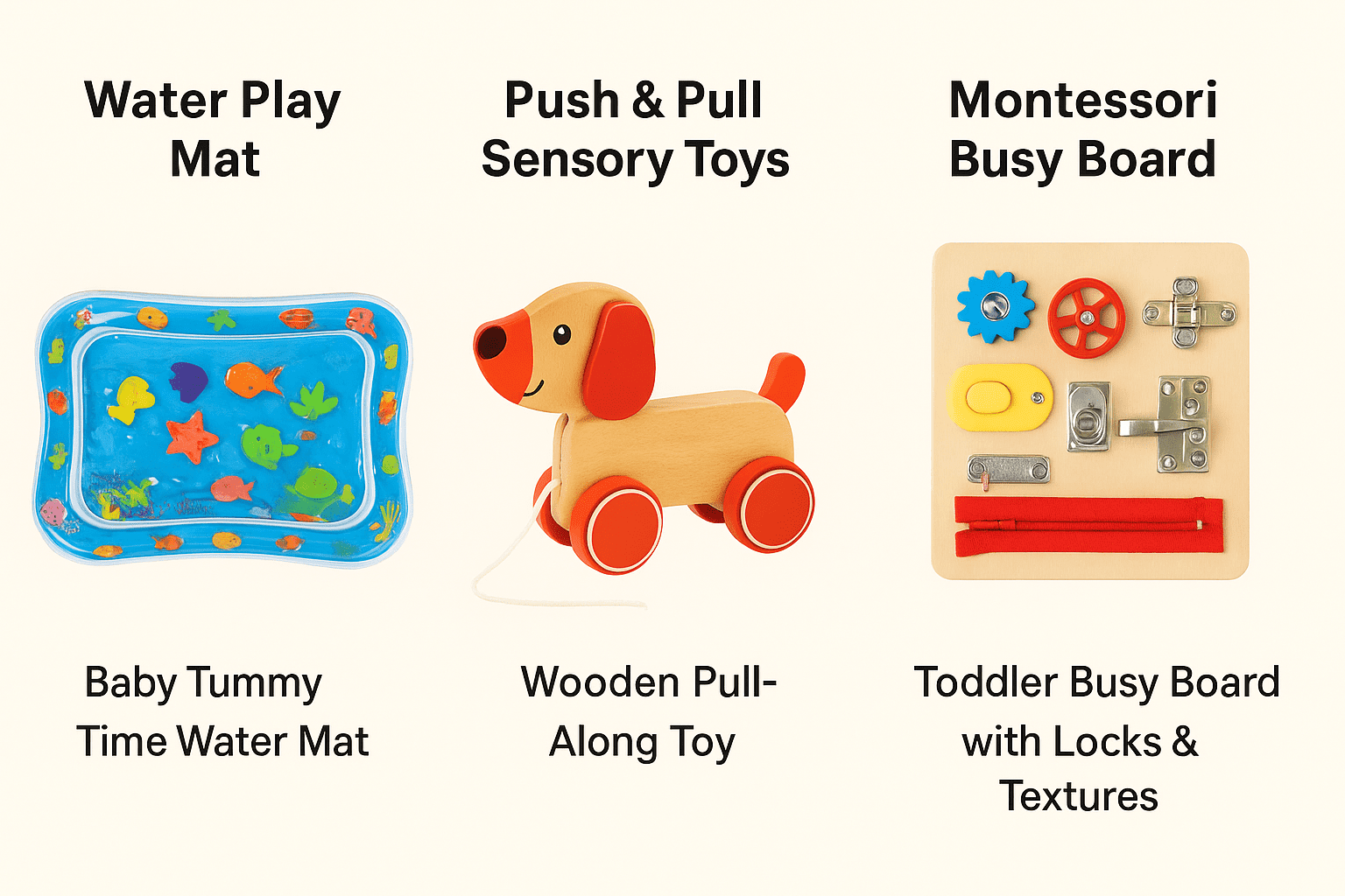 "Kinetic Sand Kit, Montessori Wooden Puzzle, and Colorful Dough Play Kit – sensory toys for toddlers"