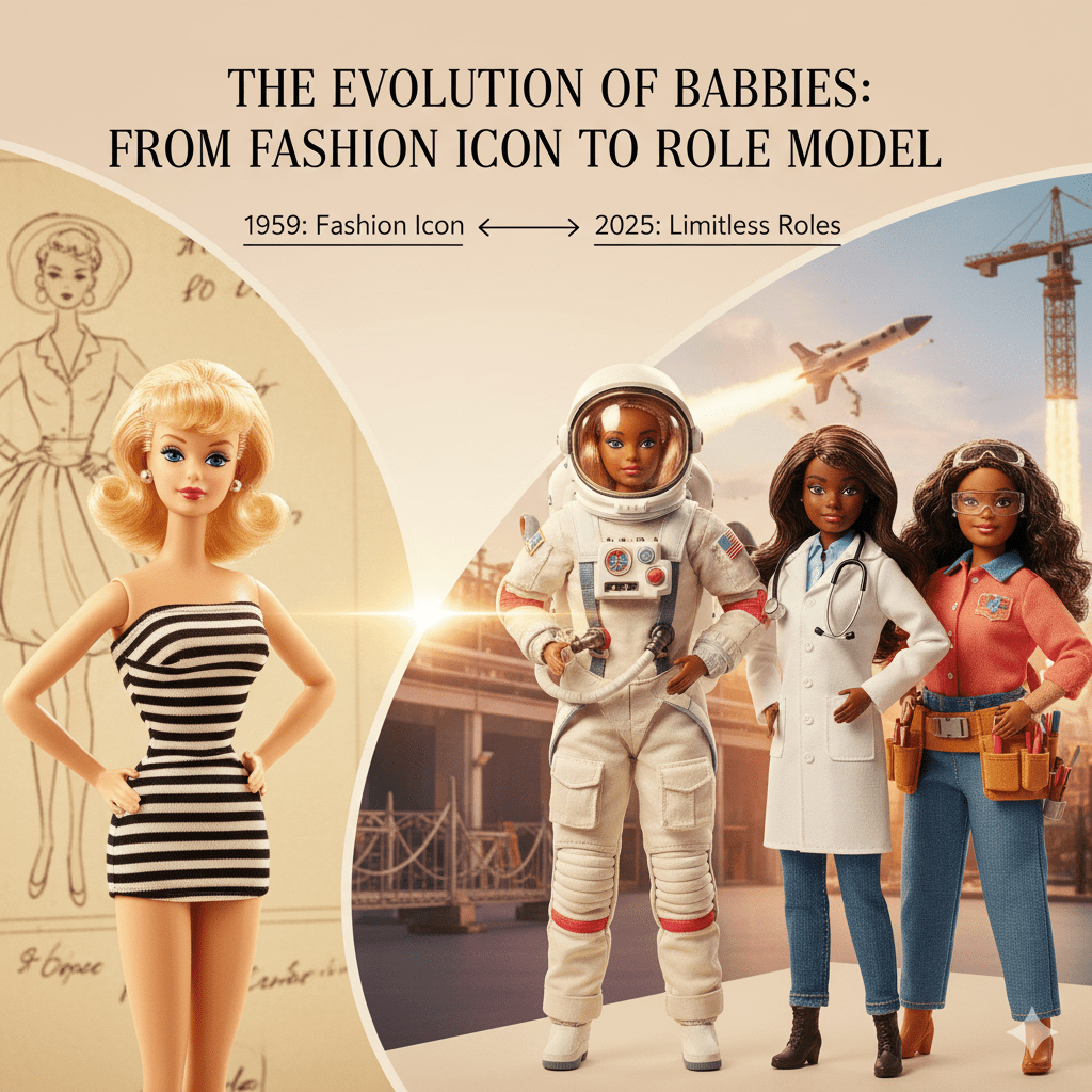 The Evolution of Barbies: From Fashion Icon to Empowering Role Model Dolls & Toys
