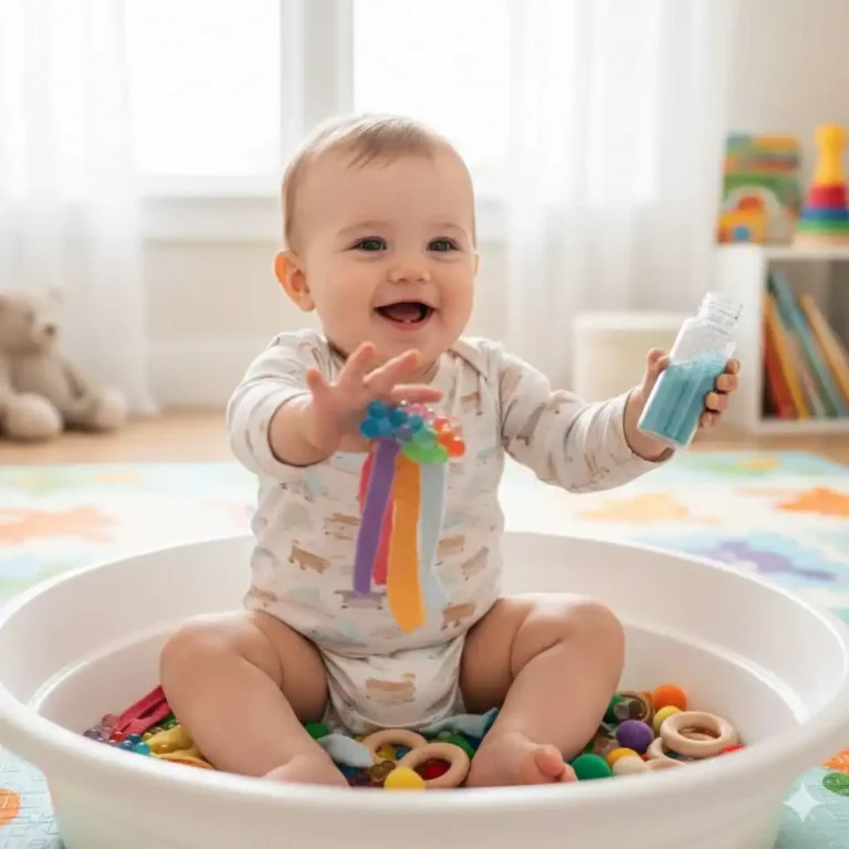 7 months sensory play