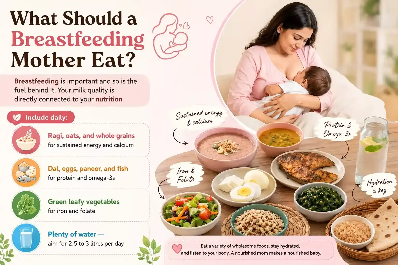 Mother breastfeeding her infant in a peaceful setting, showing why breastfeeding is important for a baby's health, nutrition, and development