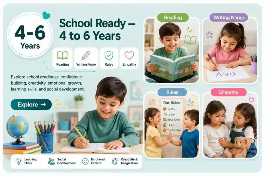 Children playing together to build social skills and child development