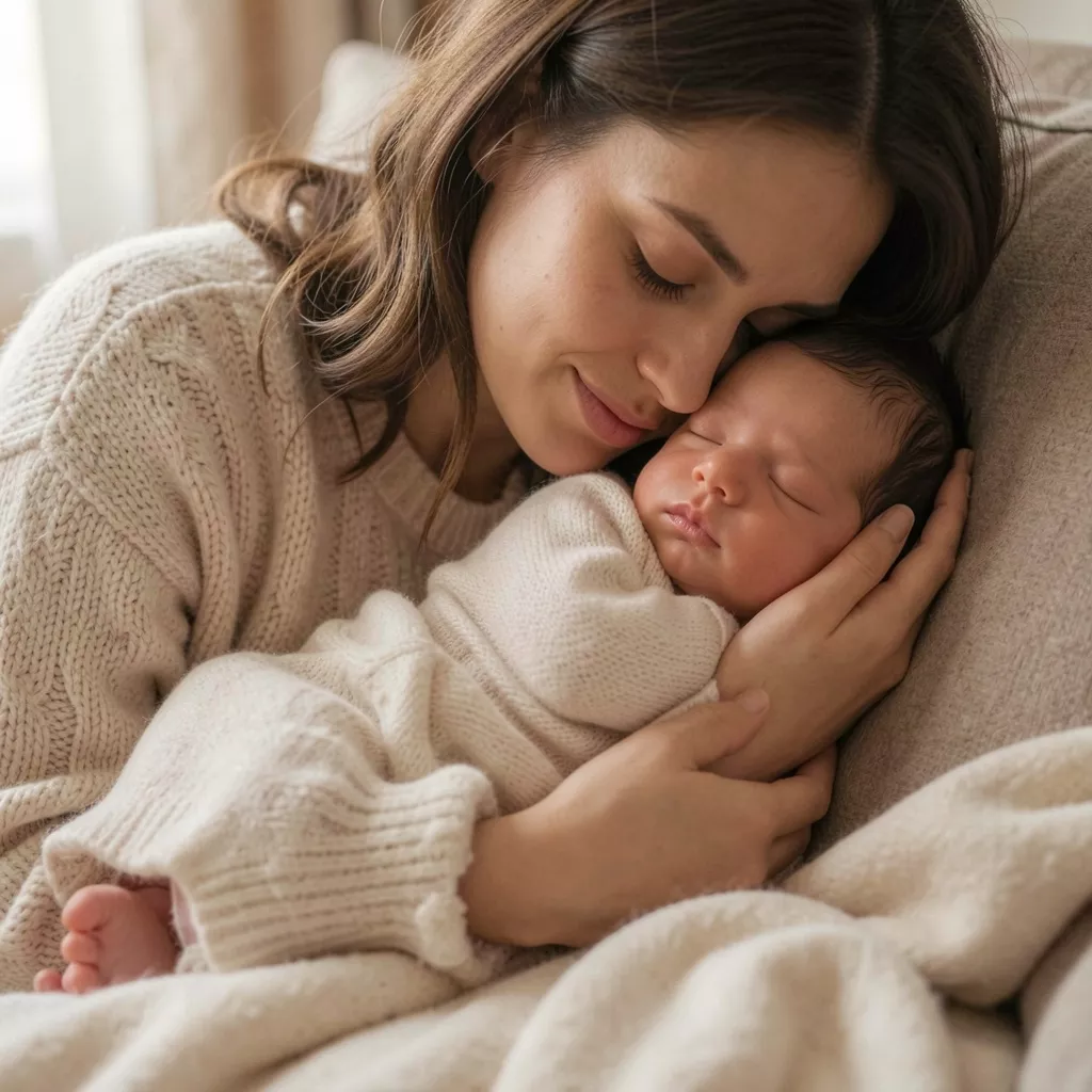 Parent feeding a newborn baby as part of caring for a newborn during the first week.