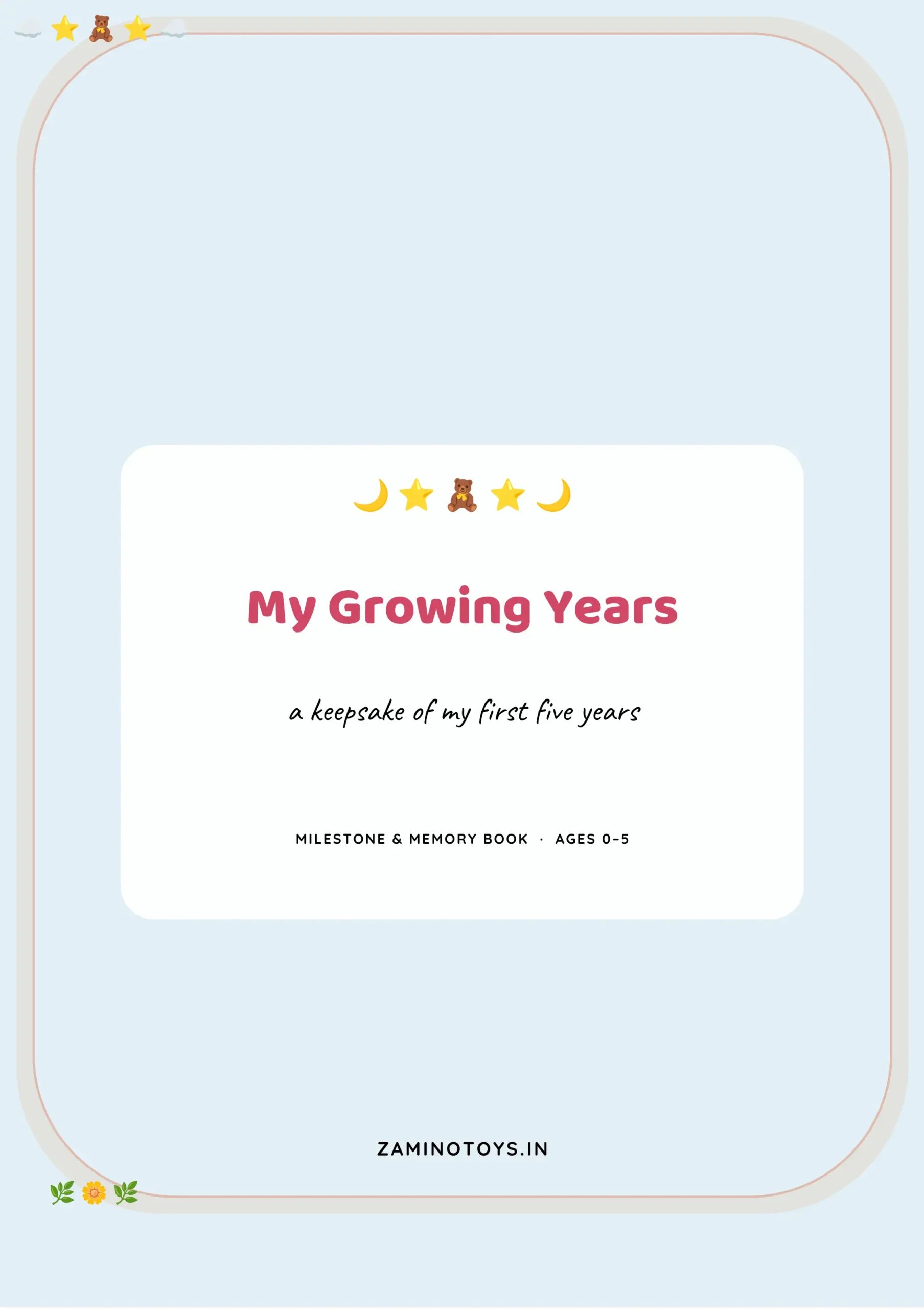 Kids worksheet preview for milestone tracking