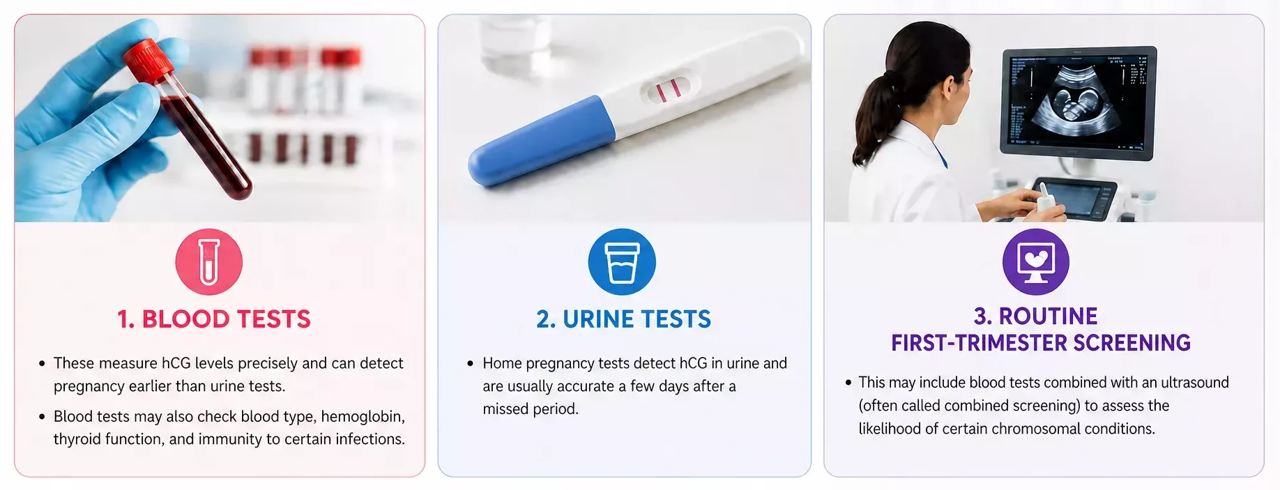 Comprehensive first trimester pregnancy symptoms checklist with common signs and hormonal changes.