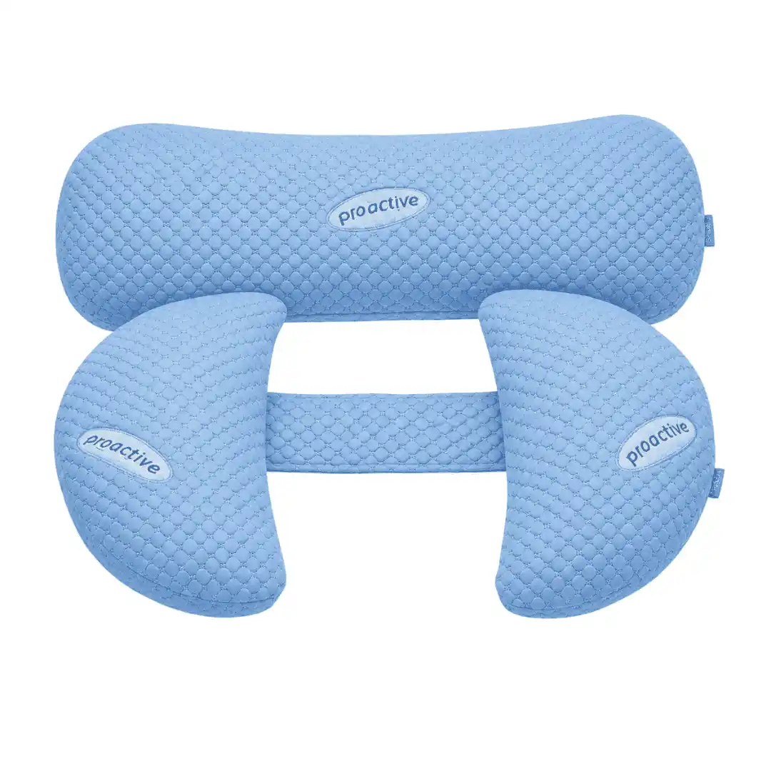 H-shaped pregnancy pillow with full body support for belly, back, hips and legs