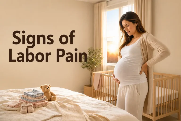 Pregnant woman going to the hospital after signs of labor pain begin