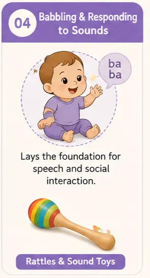 Curious baby interacting with educational toys for 6 to 12 months